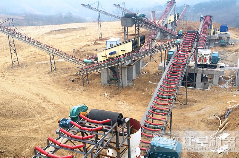 時產500t/h鵝卵石破碎生產線 時產500t/h鵝卵石破碎生產線