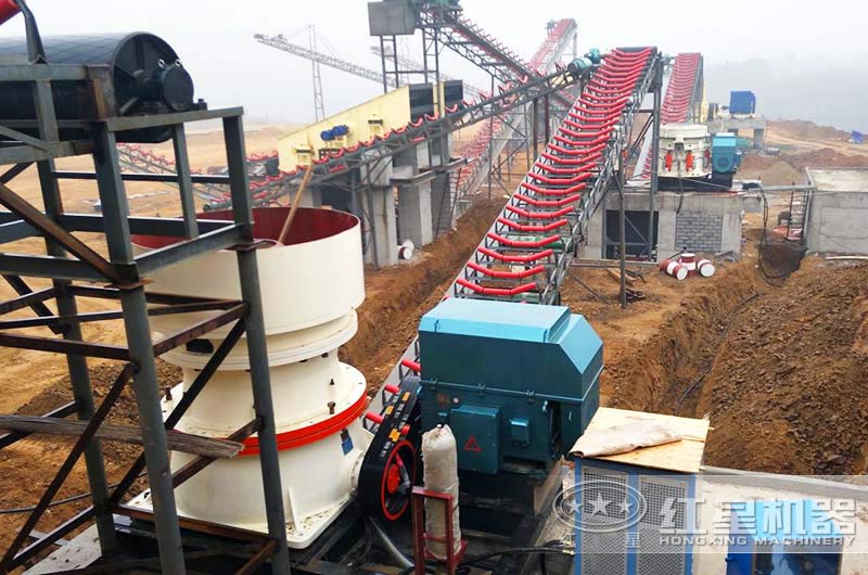 玄武巖碎石生產現場圖 玄武巖碎石生產現場圖